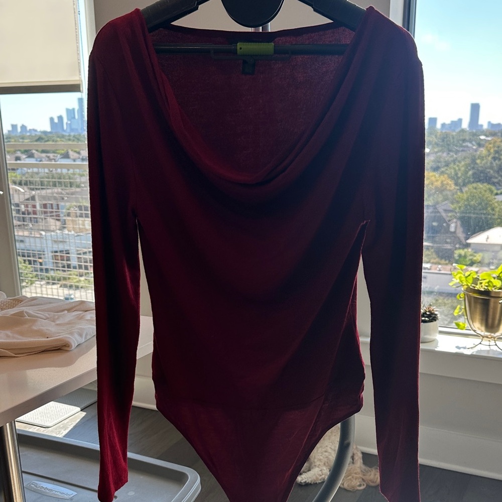 Banana Republic Deep Red Women's Cowl Neck Sweater